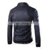 Wholesale Men PU Leather Motorbike Jacket Washed Slim Fit Leather Coat thumbnail-4