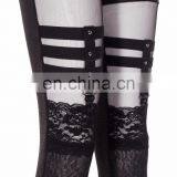 Gothic Snake Skin Imitation Garter Belt Detail Leggings thumbnail-4