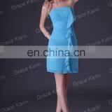 Grace Karin Stock Short Blue Bridesmaid Party Dresses CL3468 thumbnail-2