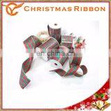 Taiwan Supplier Distinctive Checked Pattern Christmas Ribbon thumbnail-4