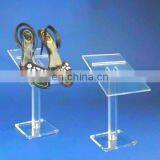 supporting clear pmma plexiglass shoe display stand acrylic shoe display