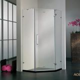 Frameless Bathroom Diamond Shape Stainless Steel Shower Room