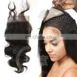 Express alibaba dyeable top grade 5a 100% raw unprocessed 100% brazilian virgin human hair lace closures and frontals