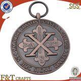 custom memorialized small honor custom religious metal coin medal with lanyard