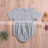 Baby Girl Doll Collar Romper Toddler Infant Summer Bodysuit Short Sleeve Jumpsuit thumbnail-3