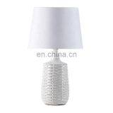 New Design of Rattan Pattern Ceramic Desk Lamp for Indoor Room thumbnail-4