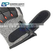 High Quality Anti Cut Level 5 Heavy Duty Nitrile Sandy Coated TPR Vibration Resistant / Anti Impact Gloves thumbnail-3