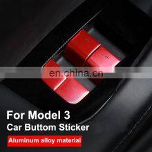 Car Window Lift Button Switch For Tesla Model 3/Y Car Open Door Button Stickers Reminder Door Armrest Stickers thumbnail-3
