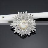 Wholsale Fashion Silver Gold Crystal Rhinestone Diamond Pearl Wedding Bouquet Airplane Brooch thumbnail-3