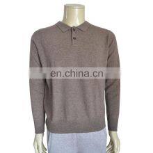 Men's Long Sleeve Polo Neck Cashmere Sweater thumbnail-1