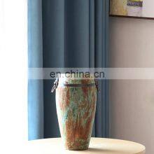 3pcs a Set Table Top Decorative Coated Green Bubble Pottery Table Flower Vase thumbnail-3