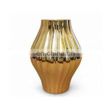 Attractive Look Gold Plated Metal Flower Vase Luxury Indoor Decors Stainless Gold Metal Large Flower Pot