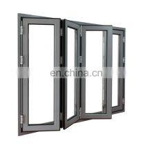 Thermal Break Aluminum Profile Double Glaze Corner Folding Windows