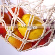 Top Selling Storage Kitchen Basket Hanging Under Cabinet Wood Fruit Hammock Macrame thumbnail-3