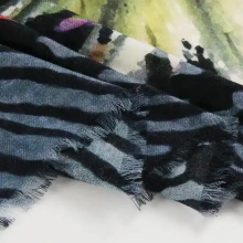 Custom 100% Woolen Scarf Big Size Shawl Personalized Double Side Printed Design thumbnail-4