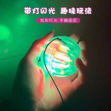 Online Celebrity New Crystal Transparent Luminous Wrist Elastic Ball With Rope Hand Throw Back Ball Magic Ball Children's Toy Ball. thumbnail-2