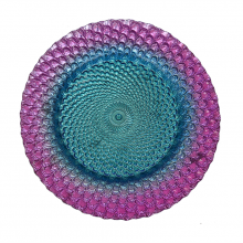 13 Inch Wholesale Tableware Black Colored Peacock Glass Charger Plate For Restaurant Dinner Tray Dish Wedding Sets thumbnail-3