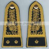 Hand machine Embroidred uniform Rank Shoulder Badges