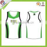Promotional Custom Sublimation Running Singlet, Custom T-back Singlet thumbnail-2