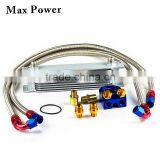 Universal MOCAL 9 Row Oil Cooler With Oil Sandwich Angle AN10 Hose Fitting Cooler Kits thumbnail-1