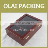 High-end PVC Window Wood Tea Bag Boxes