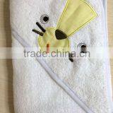 100% cotton cheap wholesale embroider baby hooded towels/bath towel