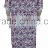 100% Rayon Top Fashion Traditional Print Muslim Abaya With Beads thumbnail-2