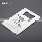 Rectangle Credit Card Shaped Stainless Steel Promotion Metal Business Card Shaped Print Bull Custom Bottle Opener thumbnail-2