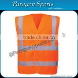 Hi-vis Safety Vest with Reflective Tape Vest in Orange Color