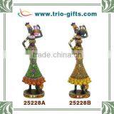 Resin African Lady Statue With Vase thumbnail-1