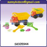 plastic sand beach toy truck for children