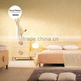 Discontinued Embossed Plastic Wallpaper, Apricot Yellow Antique Damask Wall Decor for Dressing Room , Strippable Wall Decal