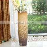 Gold luxury porcelain wholesale floor vase for hotel decoration