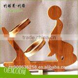 Desk Organization Bamboo Wine Bottle Holder thumbnail-1