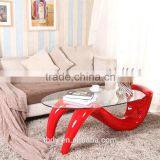 Modern Design Fiber Glass S Shape Coffee Table 2016 thumbnail-2