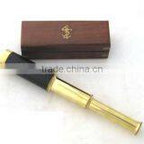 10 TELESCOPE WOODEN BOX - Hand Held Handheld PIRATE Extends to About 10" in Length thumbnail-1