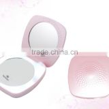 LED Compact mirror, square lighted pocket mirrors, magnifying compact mirror with led light