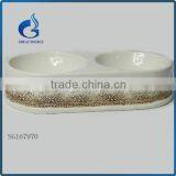 Direct Supplier Ceramic Double Dinner Pet Feeder for Dog and Cat Bowl