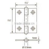 Australia and America Small Stainless Steel Narrow Butt Hinge With Fixed Pin for Cabinet or Window thumbnail-2