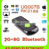 UG007B Quad Core MINI pc with Android 4.4.2 Kitkat RK3188 WIFI TV Stick, RAM 2GB ROM 8GB Bluetooth HDMI Smart WIFI TV Dongle                        
                                                Quality Choice