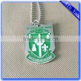 Factory Stamped Iron Enamel Dog Tag Nickel Plated