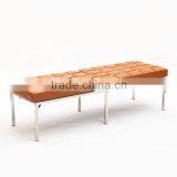 Genuine Leather 3 Seater Bench Florence Knoll Bench Factory Price