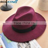 Customized Felt Hat Wide Brim Men Felt Fedora Hat thumbnail-4