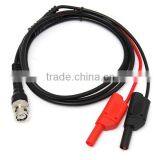 BNC Q9 To Dual 4mm Stackable Shrouded Banana Plug With Test Leads Probe Cable