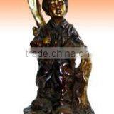 Boy With Violin Sculptures , Brass Statue and Sculptures