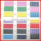 Factory Wholesale Gift Warpping Checked Plaid Ribbon
