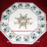 White Inlay Marble Table Top