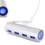 High Performance Usb-c Hub, Type C Change to 4 Port Usb 3.0 Hub With LED Light