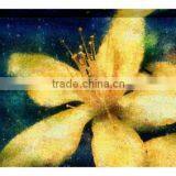 Hot! Beautiful Oli Painting Style Yellow Flower Restaurant Decorating Supplies thumbnail-1