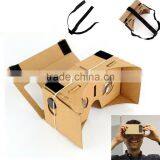 Virtual Reality VR Google Glasses Google Cardboard 3D Glasses for Mobile Phone 5.0 Screen + Adjustable Head Mout Strap Belt thumbnail-2